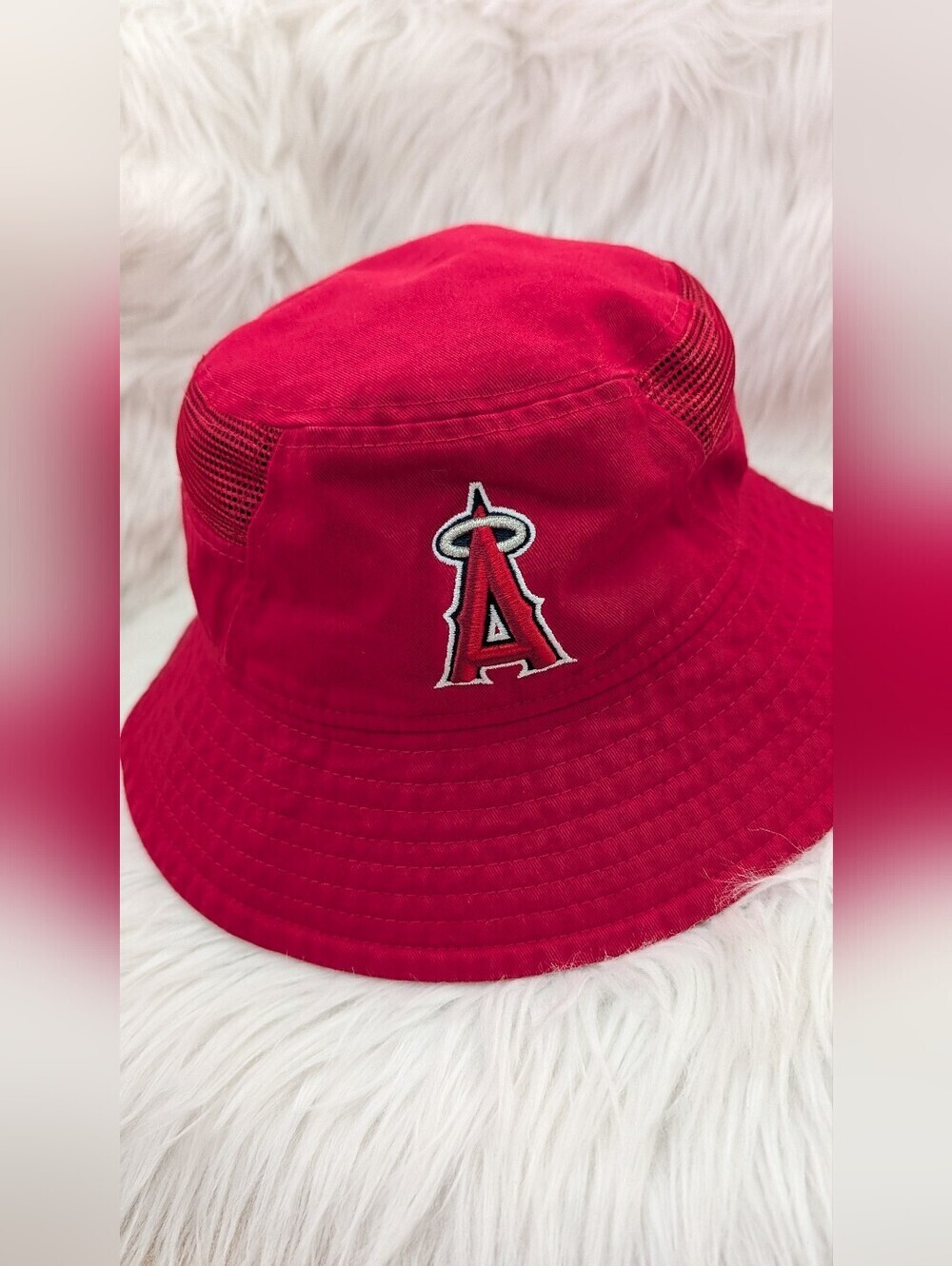 New Era Spring Training Red Bucket Hat with Desert Patch